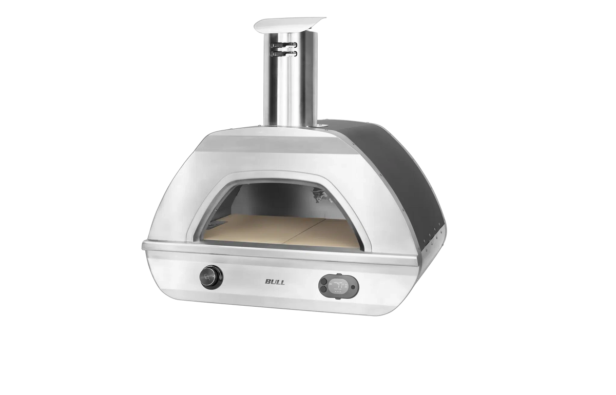 Bull dual fuel countertop pizza oven, right side view