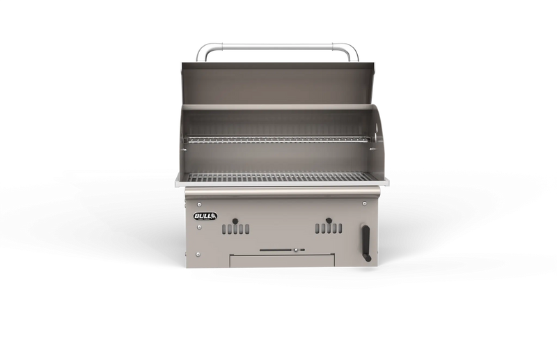 Bull Bison premium built-in charcoal grill angled view