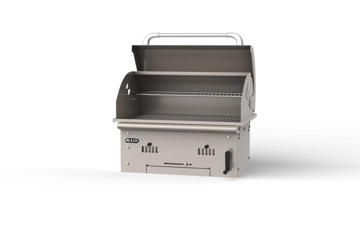 Bull Bison premium built-in charcoal grill head in 14-gauge 304 stainless steel