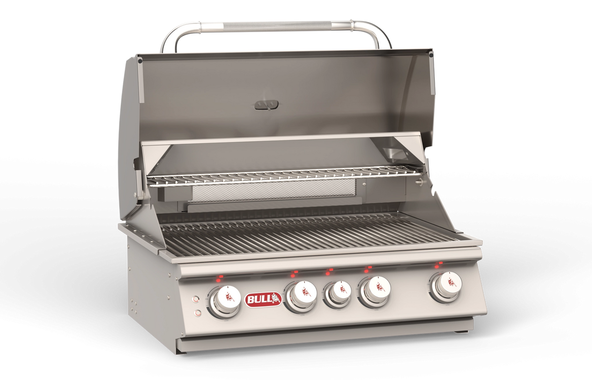 Bull Angus 30 inch 4-burner built-in gas grill head in 304 stainless steel