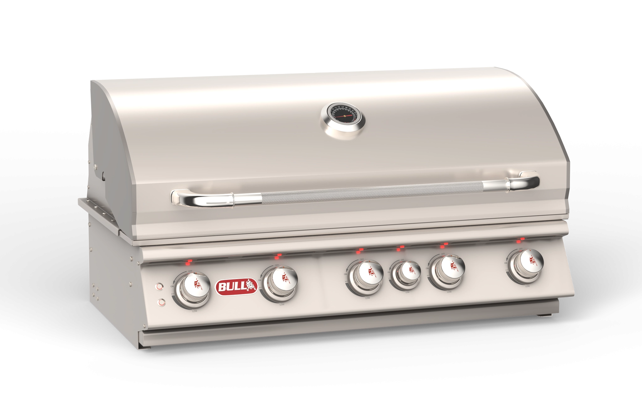 Bull Brahma 38 inch 5-burner built-in gas grill head in 304 stainless steel