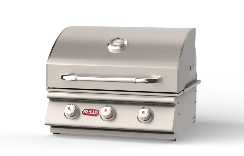 Bull Steer 24 inch compact built-in gas grill angled view
