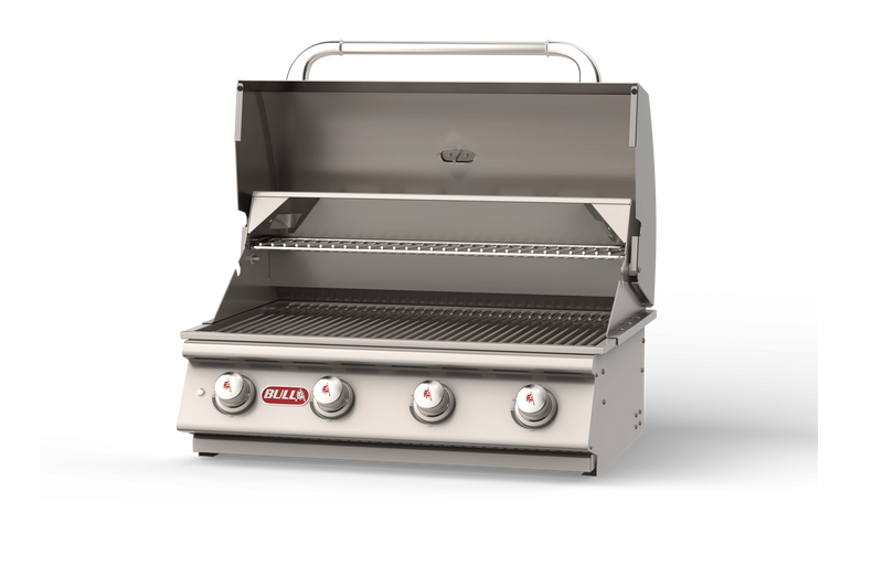 Bull Lonestar Select 30 inch 4-burner built-in gas grill head in 304 stainless steel