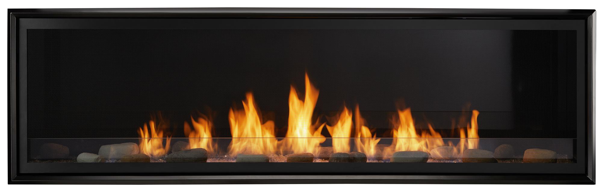 Monessen Artisan 60 inch fireplace lit flame detail