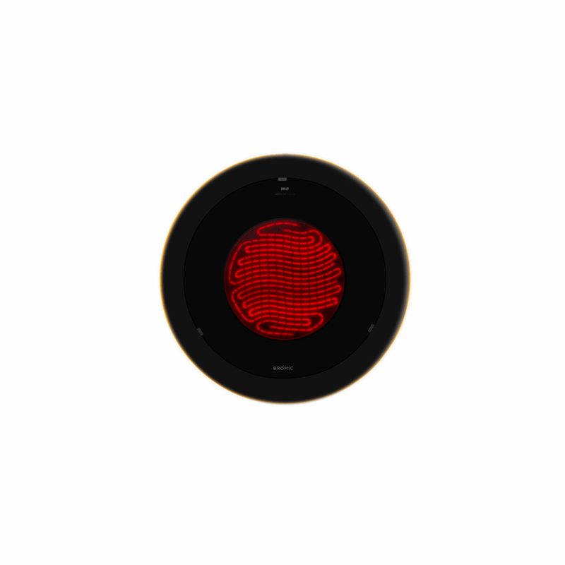 Bromic Eclipse Smart-Heat Electric pendant heater, face detail