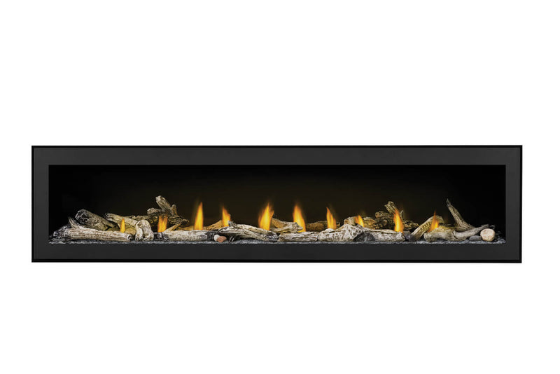 Napoleon Vector 74 with beach logs and clear beads, Classic surround