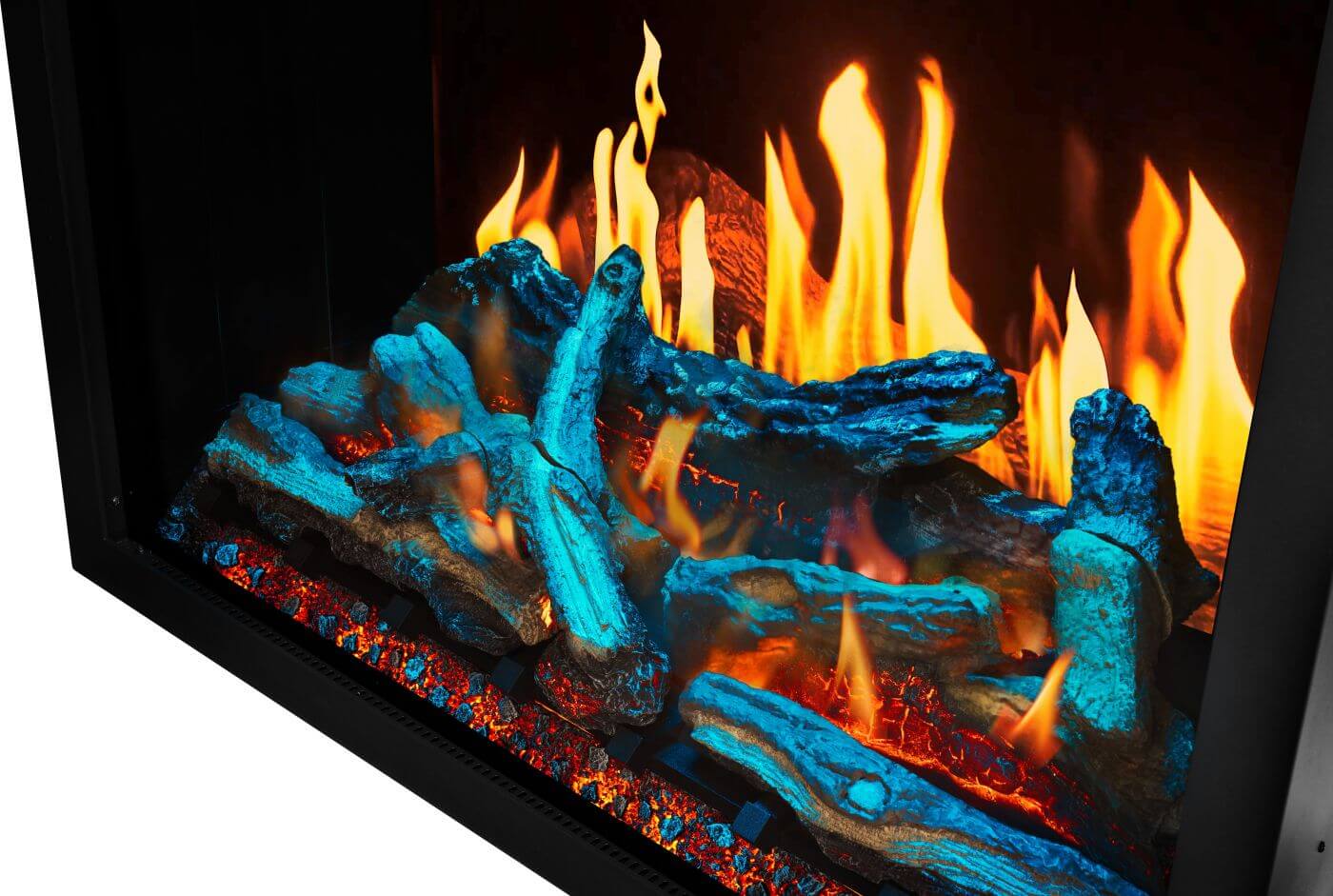 Napoleon Elevation X vertical electric fireplace flame detail