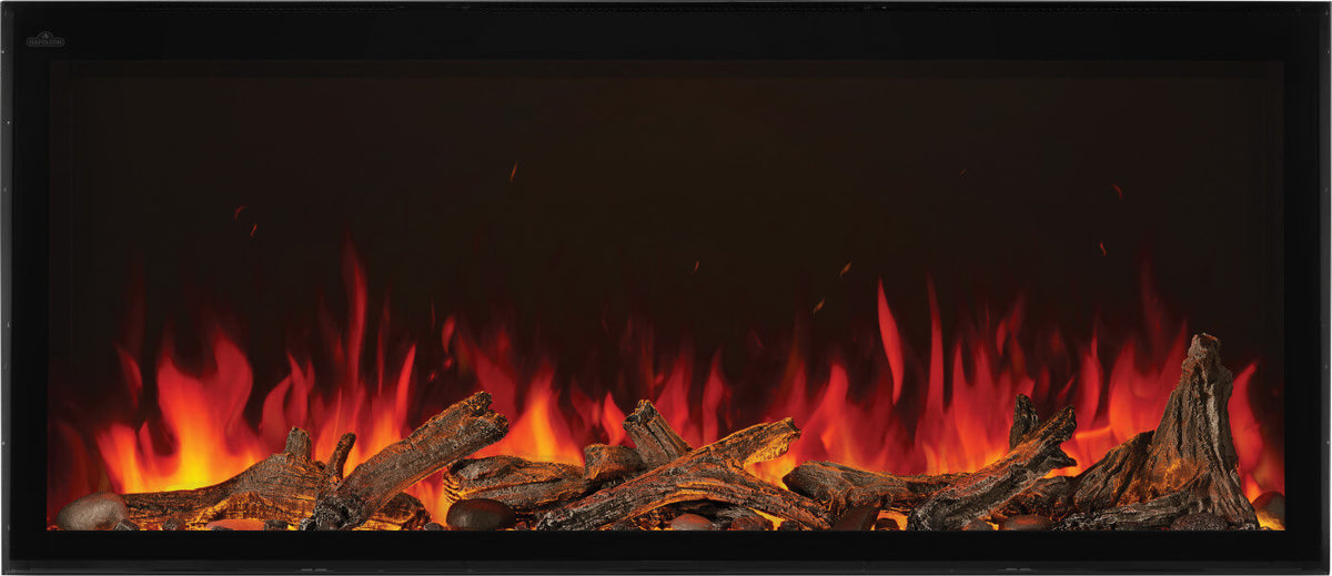 Napoleon Astound 50 inch built-in electric fireplace with Woodland driftwood media