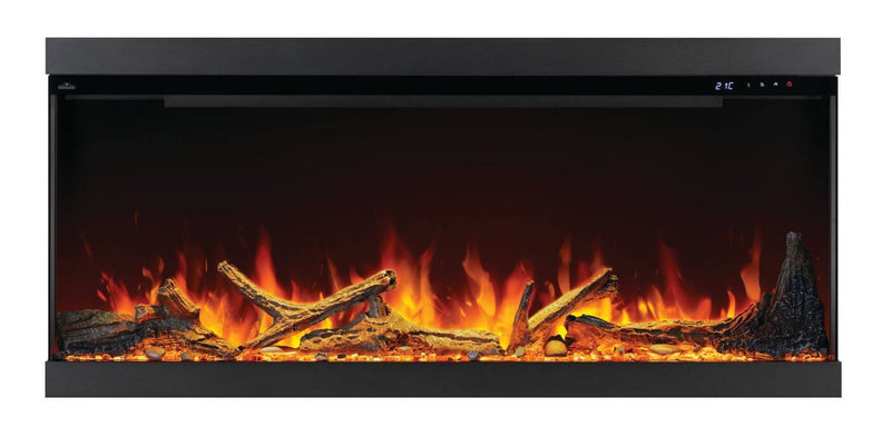 Napoleon Astound 50 inch wall hanging electric fireplace with Beach Fire logs