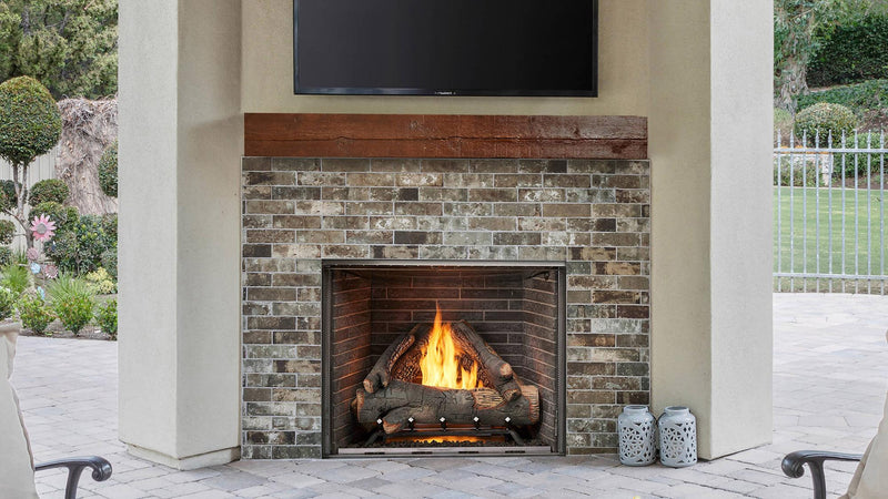 Outdoor Lifestyles Courtyard 36 inch fireplace installed