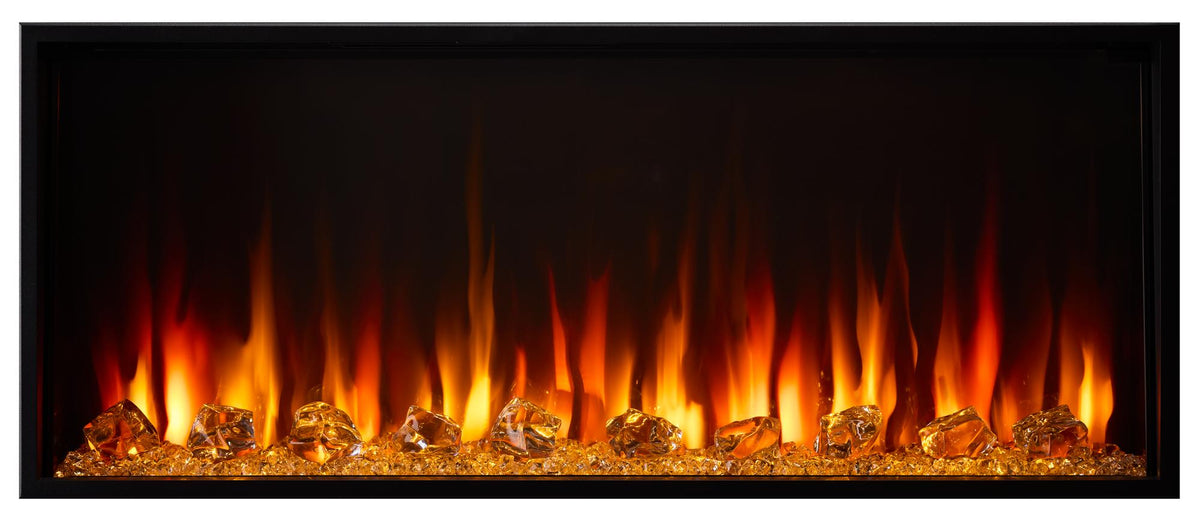 SimpliFire Scion Clean Face Linear Electric Fireplace flame detail