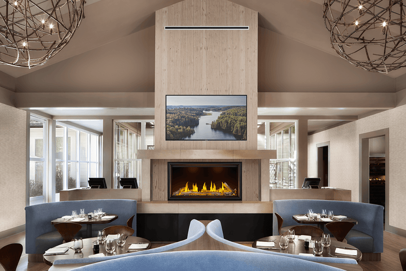 Tall Linear Vector installed in a restaurant dining room