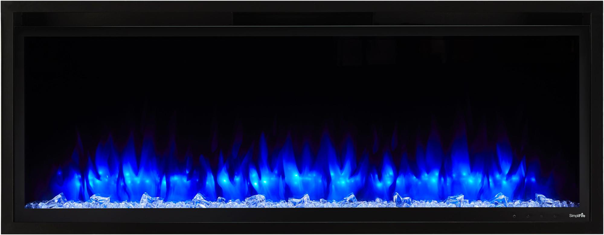 SimpliFire Allusion Platinum 60 inch Recessed Linear Electric Fireplace