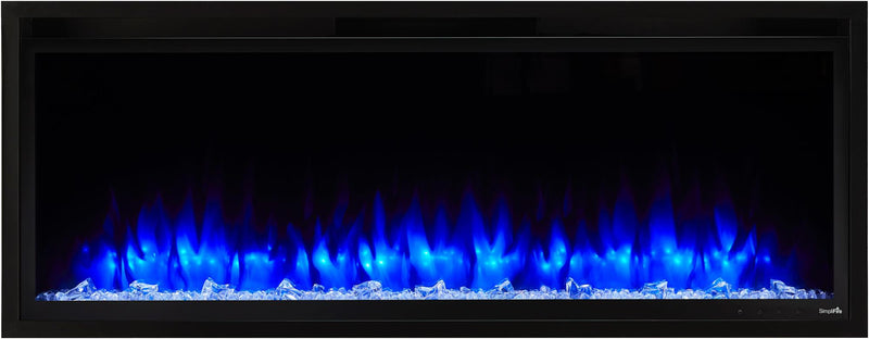 SimpliFire Allusion Platinum 60 inch Recessed Linear Electric Fireplace