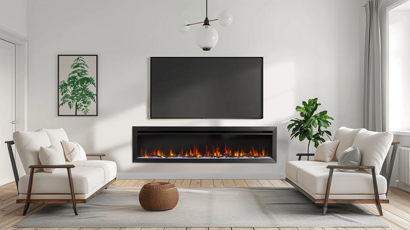 SimpliFire Allusion Slim 72 inch electric fireplace
