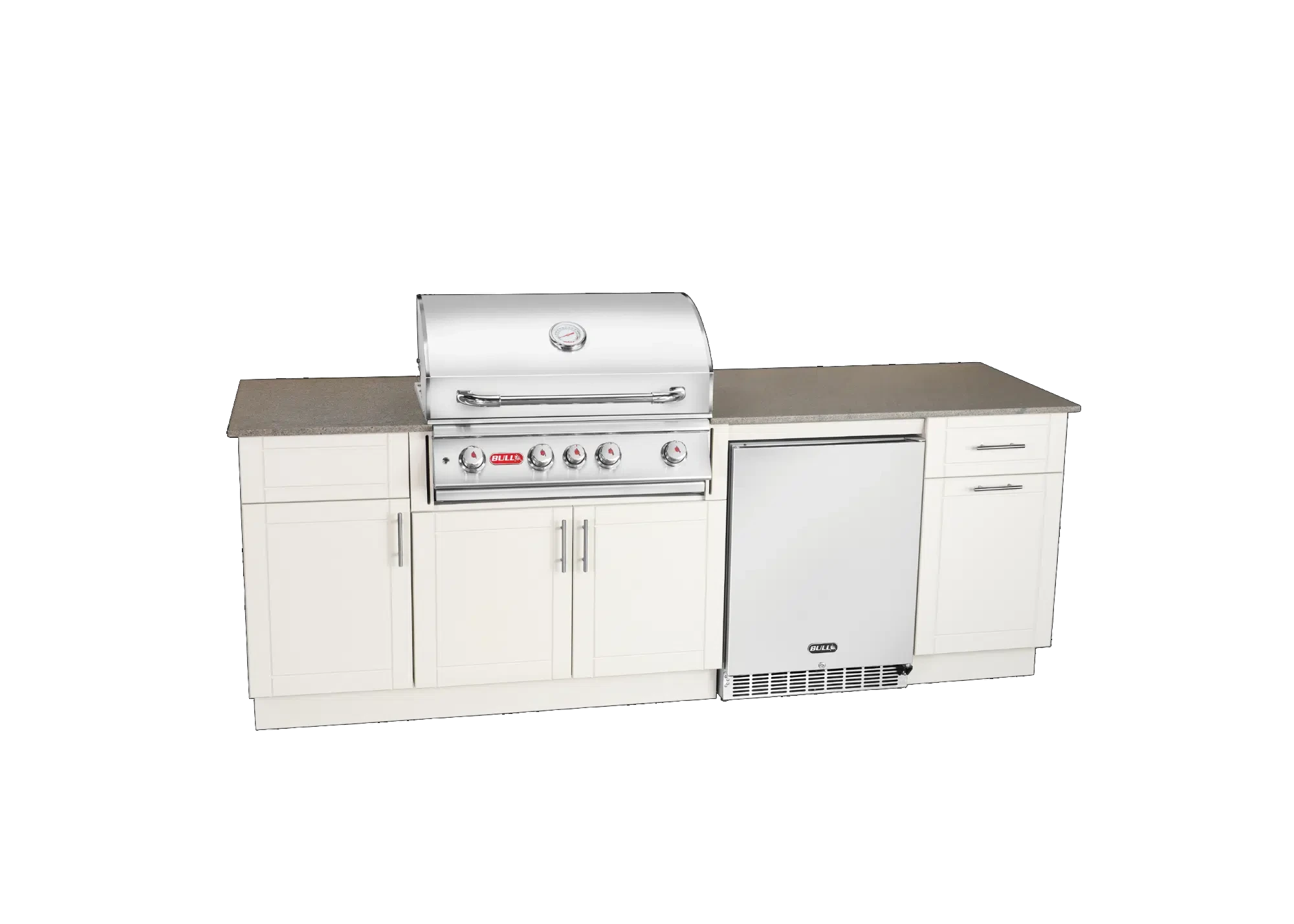 Bull Myrtle Beach DuraBull 8 ft outdoor kitchen with grill hood closed