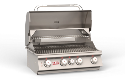 Bull Angus 30" Built-In Gas Grill with Lights — 4 Burner, 75,000 BTU