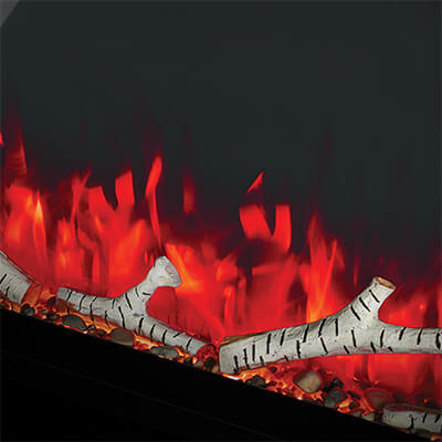 Napoleon Entice birch log kit with rocks