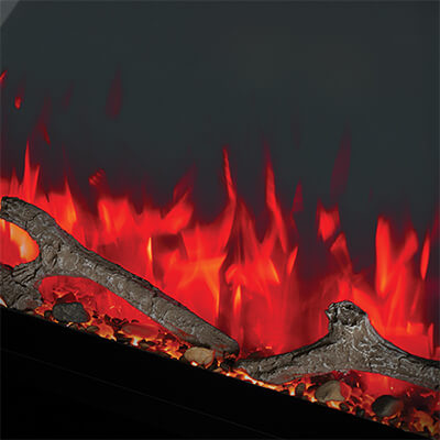 Napoleon Entice driftwood log kit with rocks