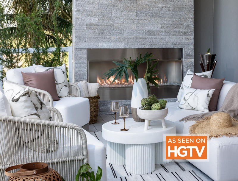 Outdoor Lifestyles Lanai fireplace outdoor living scene
