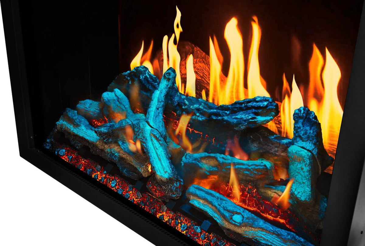 Napoleon Elevation X vertical electric fireplace flame detail