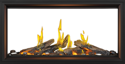 Napoleon Tall Linear Vector See-Through with Luminous Logs — 50", 62" & 74"