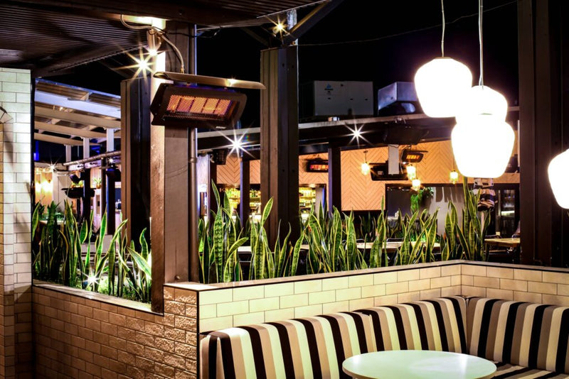 Bromic Tungsten Gas 500 heaters installed at Fiddler Sydney restaurant patio